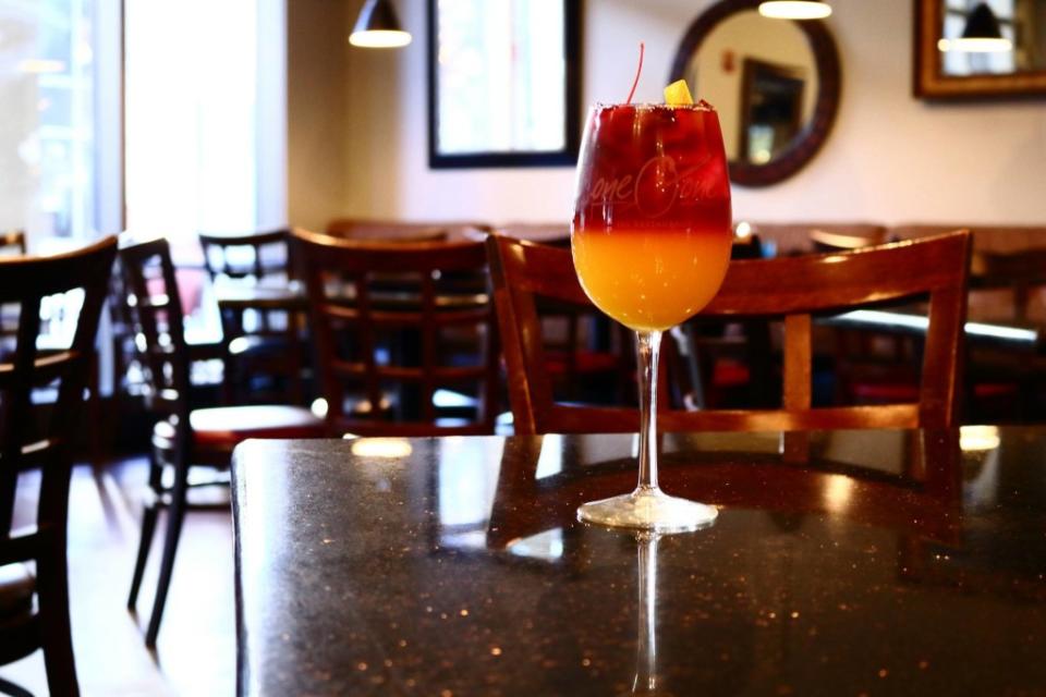 drink; Photo of red sangria drink from 101 restaurant to try on a date
