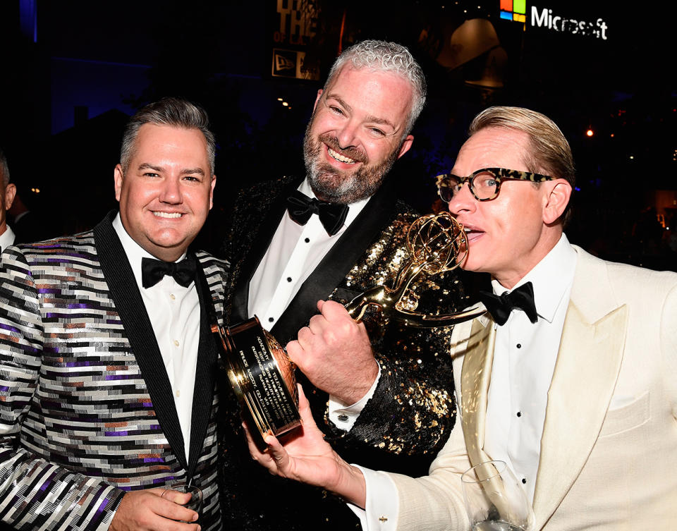 Ross Matthews, Bruce McCoy, and Carson Kressley