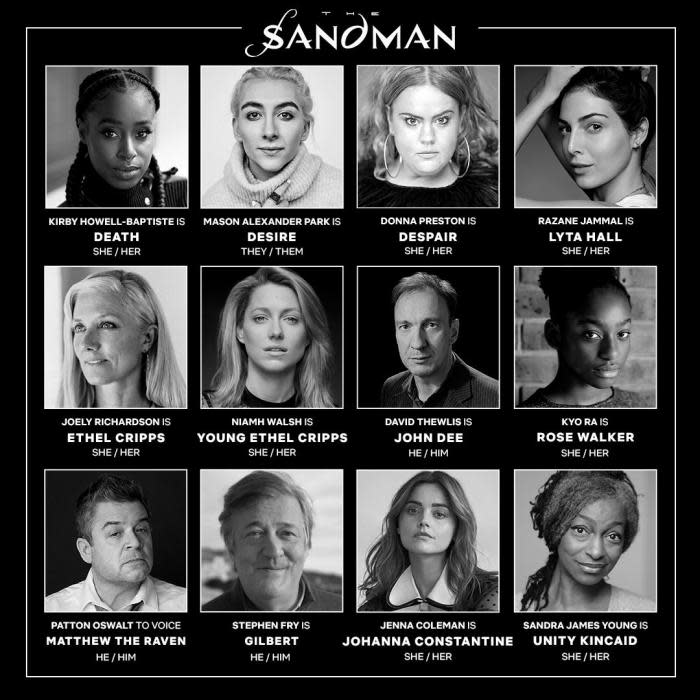 Parte del elenco oficial de la serie live-action The Sandman