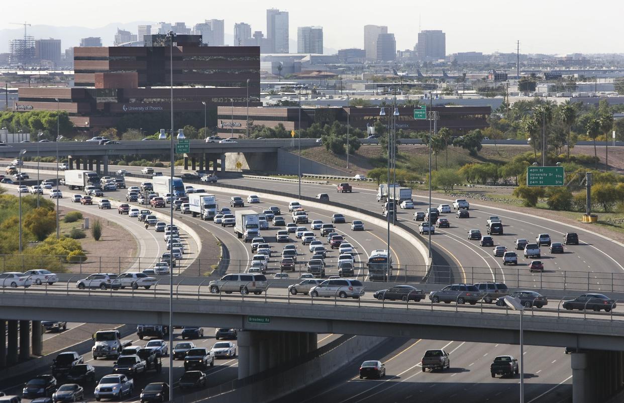 One of the reasons cited for the necessity of the South Mountain Freeway is easing congestion on the stretch of Interstate 10 known as the Broadway Curve.