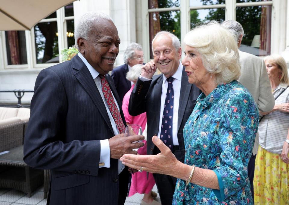 The Duchess of Cornwall with Sir Trevor McDonald during The Oldie Luncheon (Chris Jackson/PA) (PA Wire)