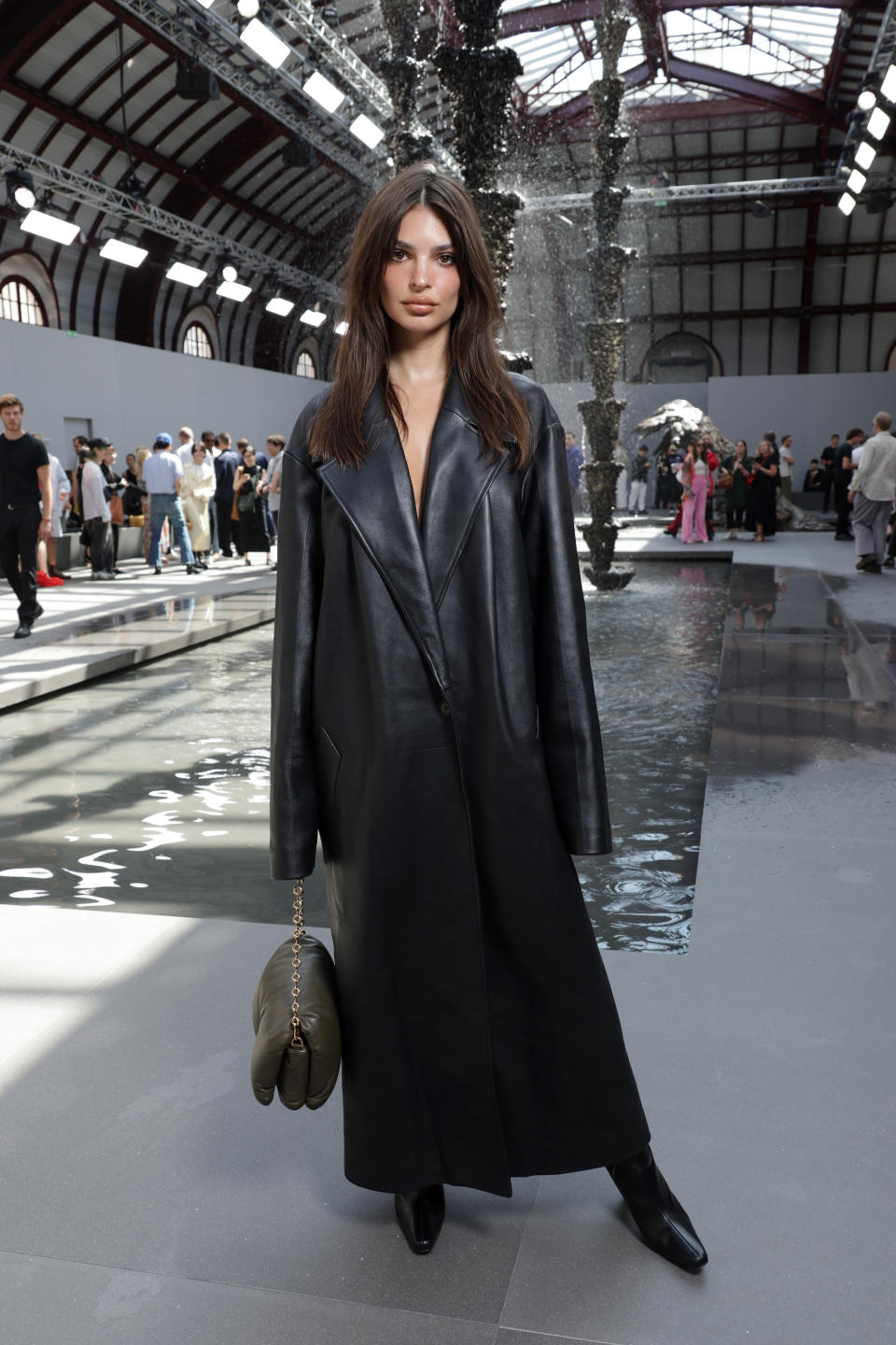Emily Ratajkowski at Paris Fashion Week on June 24, 2023. Photo by Pascal Le Segretain/Getty Images for Loewe.
