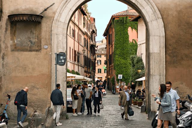 <p>Camilla Glorioso</p> Via di Porta Settimiana, near Latteria Trastevere.