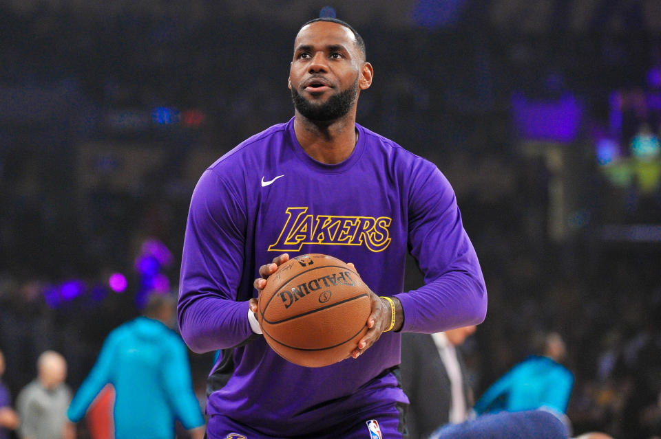 LeBron James had to drive his family around while looking for a hotel after being forced to evacuate their home due to the California wildfires. (Photo by Allen Berezovsky/Getty Images)