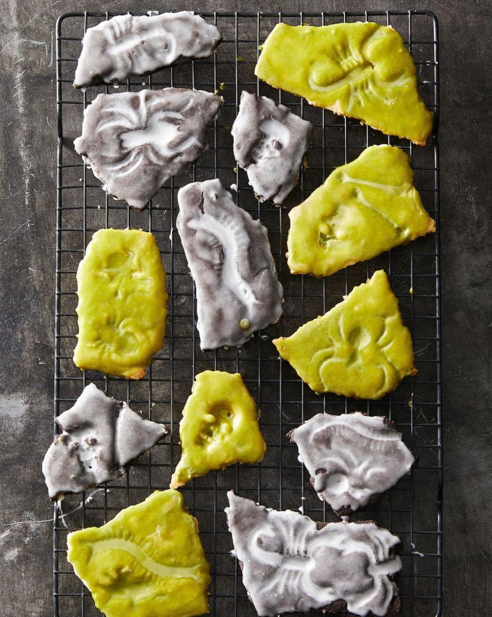 <p>Your guests will be buggin' when they see these creepy (and delicious) cookies. </p><p><em><a href="https://www.goodhousekeeping.com/food-recipes/party-ideas/a28593596/fossil-cookies-recipe/" rel="nofollow noopener" target="_blank" data-ylk="slk:Get the recipe for Fossil Cookies »;elm:context_link;itc:0;sec:content-canvas" class="link ">Get the recipe for Fossil Cookies »</a></em></p><p><strong>RELATED: </strong><a href="https://www.goodhousekeeping.com/holidays/halloween-ideas/g2711/halloween-cupcakes/" rel="nofollow noopener" target="_blank" data-ylk="slk:40+ Seriously Cute Halloween Cupcake Ideas;elm:context_link;itc:0;sec:content-canvas" class="link ">40+ Seriously Cute Halloween Cupcake Ideas</a></p>