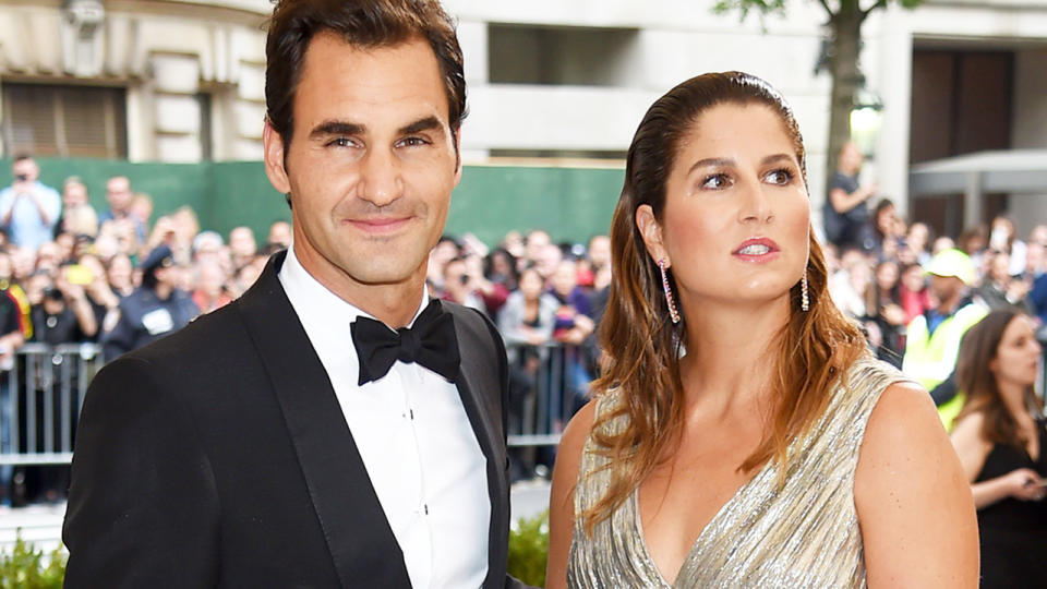 Roger and Mirka Federer, pictured here at the Met Gala in New York in 2017.