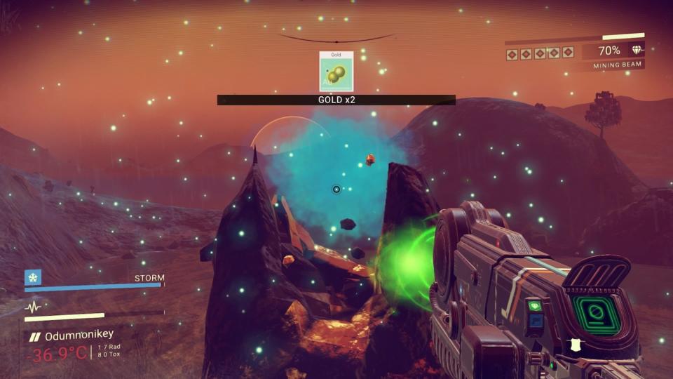 Mining for gold. (Sony/Hello Games)