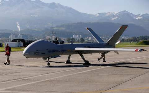 The Israeli Elbit Hermes 900 drone - Credit: PASCAL LAUENER/reuters