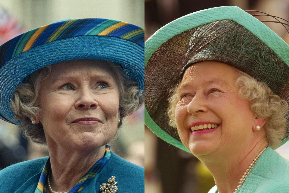 Imelda Staunton and Queen Elizabeth II.