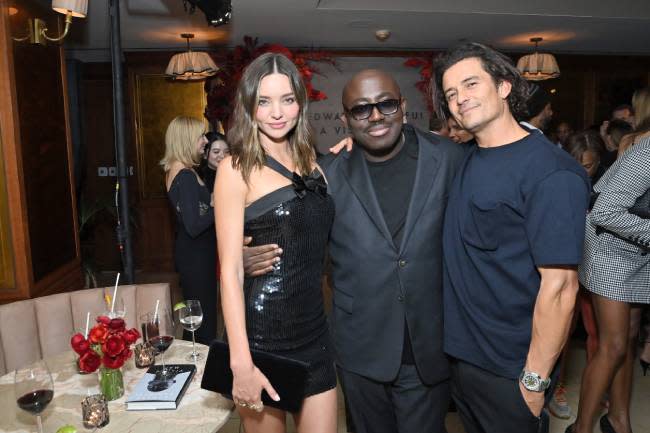 Miranda Kerr, Edward Enninful, and Orlando Bloom