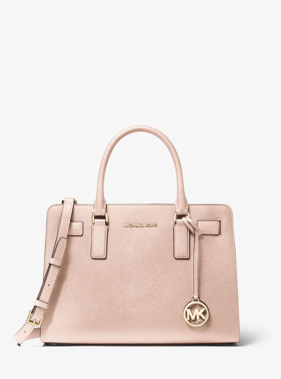 MICHAEL KORS Dillon Saffiano Leather Satchel