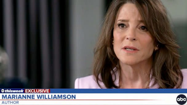 PHOTO: ABC News’ Jon Karl interviews Marianne Williamson on “This Week.” (ABC News)