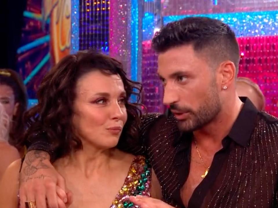 Amanda Abbington, Pernice’s ‘Strictly’ partner in 2023, withdrew from the competition citing ‘personal reasons’ (BBC)