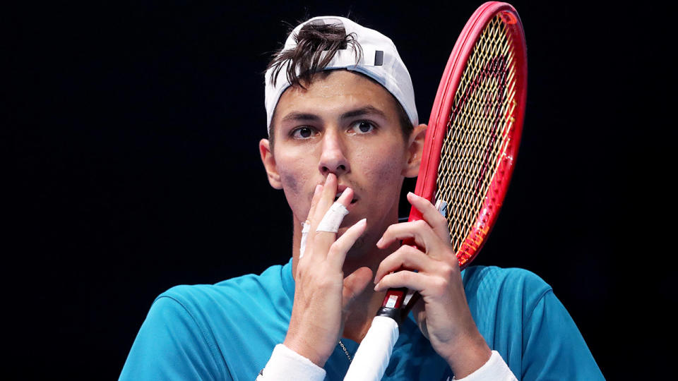 Alexei Popyrin (pictured) in disbelief after winning his first ATP title at the Singapore Open.