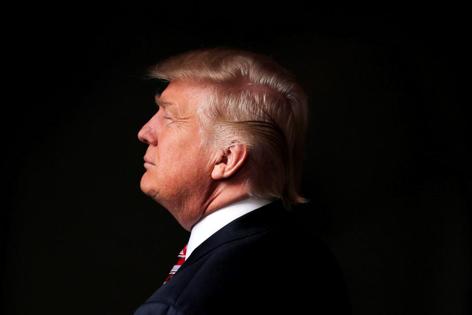 Republican U.S. presidential candidate Donald Trump poses for a photo after an interview with Reuters in his office in Trump Tower, in the Manhattan borough of New York City, U.S., May 17, 2016. REUTERS/Lucas Jackson     TPX IMAGES OF THE DAY     