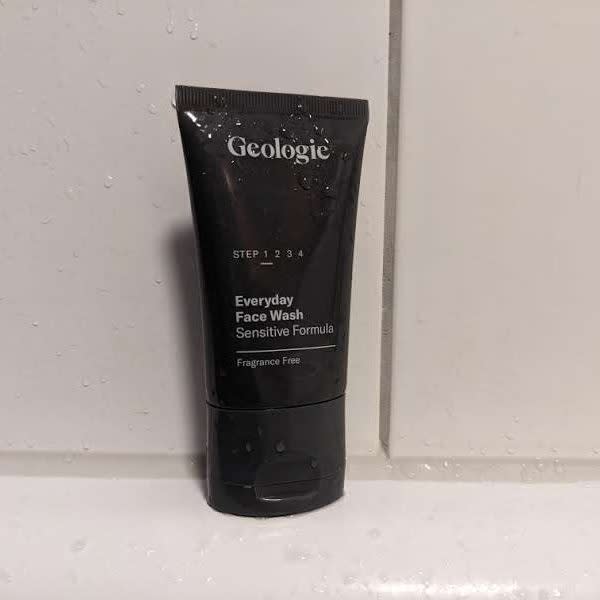 the geologie everyday face wash in our shower