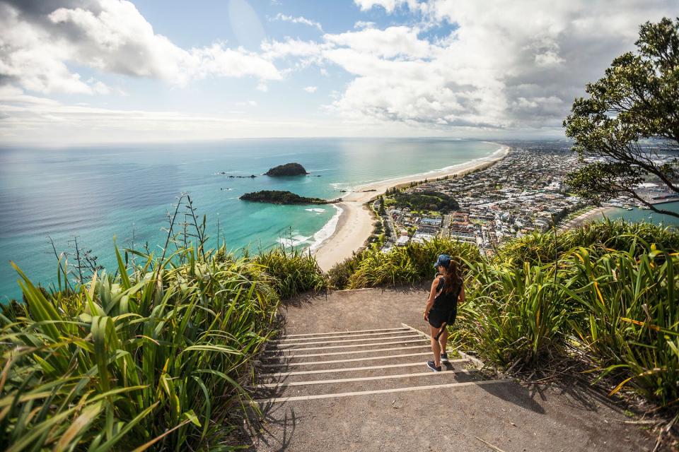 The view from the top of The Mount, Mount Maunganui, New Zealand.