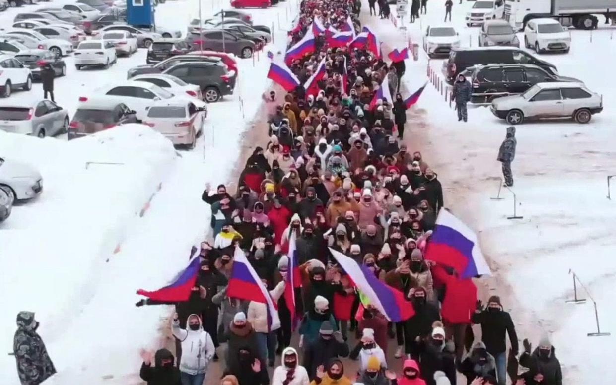 False Putin rallies have popped up around the country