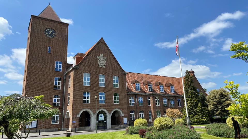 The outside of Spelthorne Borough Council's offices