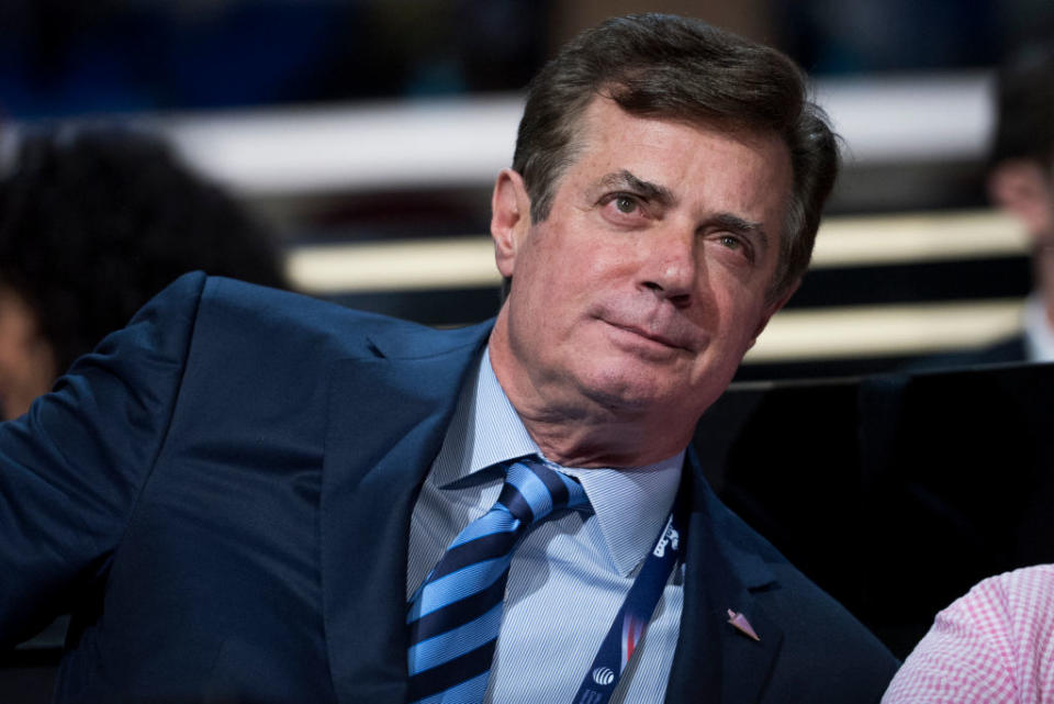 In this July 19, 2016 file photo, Paul Manafort is seen at the Republican National Convention in Cleveland, Ohio.
