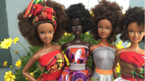 <a href="http://malaville-toys.myshopify.com/collections/all" target="_blank">These dolls</a> were created by international model Mala Bryan to showcase the different shades and curl patterns of black girls.&nbsp;They also sport&nbsp;some vibrant&nbsp;African- and Caribbean-inspired outfits.