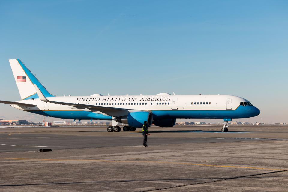 First lady Jill Biden arrives at Signature Aviation SLC in Salt Lake City on Tuesday, Jan. 16, 2024. | Megan Nielsen, Deseret News