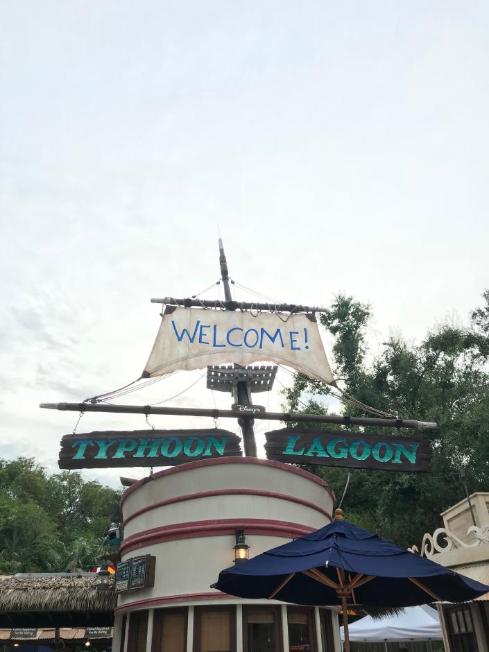 typhoon lagoon entrance sign at disney world