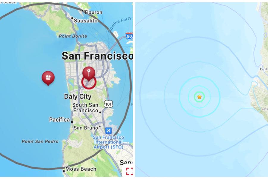 Dos sismos sacudieron la costa norte de California este viernes