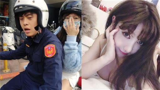 去年十月屁蛋妹搭乘警察男友機車，與路人發生口角衝突。（圖／翻攝自爆料公社）