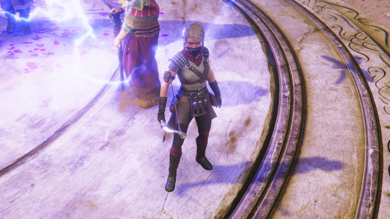  Last Epoch screenshot of a rogue character carrying a bow. 