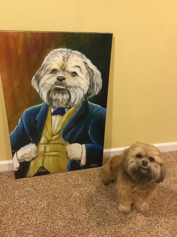 dog painting