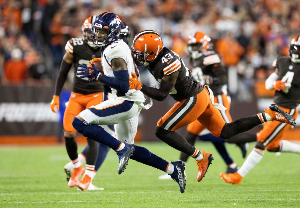 Courtland Sutton and the Denver Broncos face the Cleveland Browns, who have the No. 1 defense in the league, in Week 12 action.