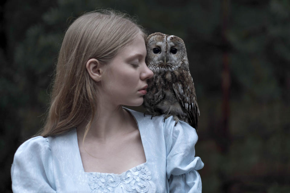 Yulia with an owl