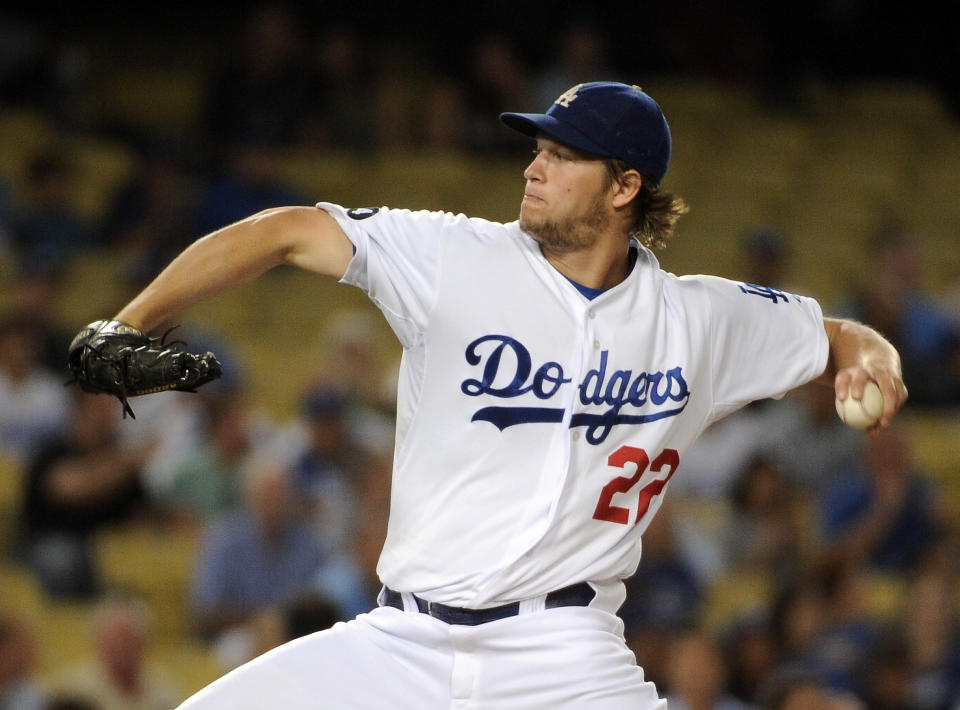 LOS ANGELES, CA - FILE: Clayton Kershaw #22 of the Los Angeles Dodgers pitches against the Arizona Diamondbacks during the first inning at Dodger Stadium on September 14, 2011 in Los Angeles, California. Clayton Kershaw was named the National League Cy Young Award winner on November 17, 2011. (Photo by Harry How/Getty Images)