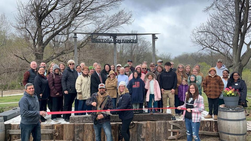 Restoration Ranch is 46 acres of old ranch property in Shiloh, Illinois. being restored to help families, churches, and organizations find unity in Christ. We develop programs, venues, camps, classes, events for all ages that further the Kingdom of God and we partner with individuals and groups that truly want to see our community Restored. Pictured cutting ribbon is owner Jonathan Sherwood.