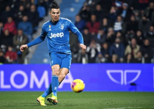 Cristiano Ronaldo scored for a record-equalling 11th Serie A game