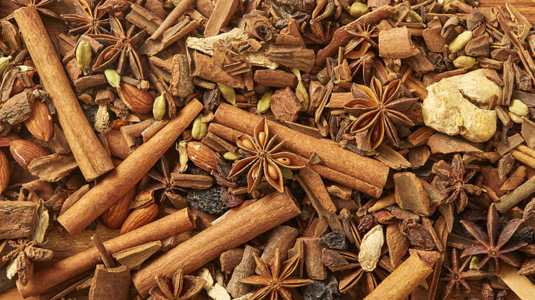 an array of whole spices