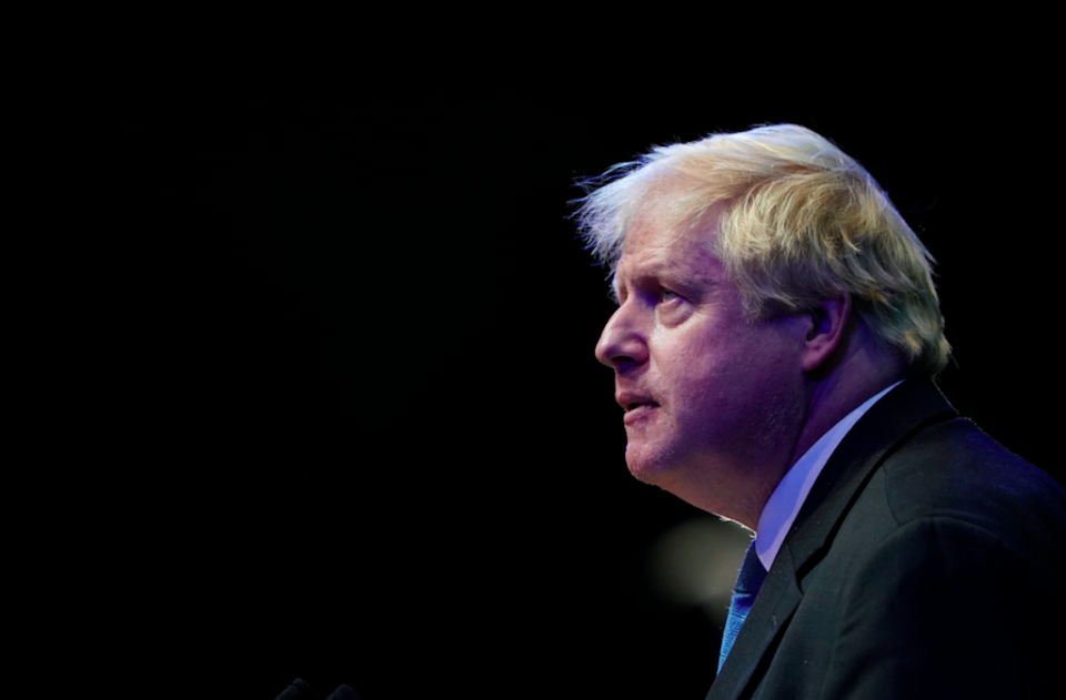 <em>Mrs May’s speech comes less than 24 hours after 1,500 delegates gave a thunderous standing ovation to Boris Johnson (Getty)</em>
