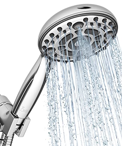 LOKBY High Pressure 6-Settings Shower Head with Handheld - 5'' Powerful Detachable Shower Head…