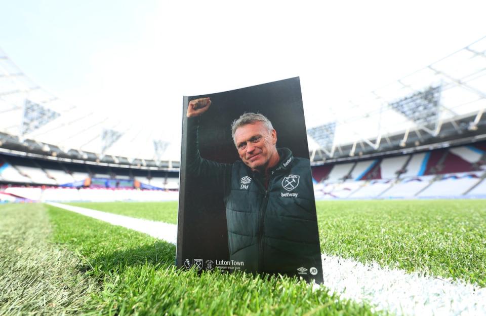 Farewell: The outgoing Moyes was treated to a warm reception by West Ham fans (Getty Images)