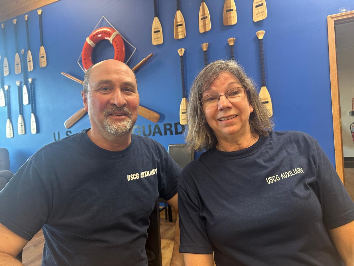 Glen and Lynda Stolt lead the Charlevoix U.S. Coast Guard Station volunteer unit.