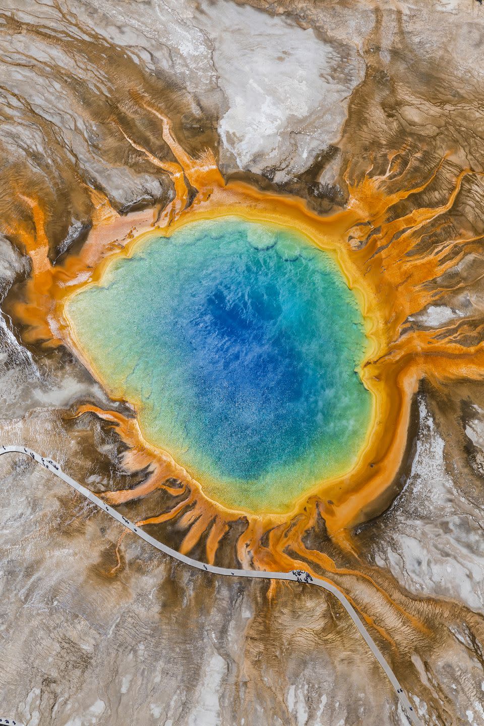 <p><strong>Where: </strong>Grand Prismatic Spring, Wyoming</p><p><strong>Why We Love It: </strong>Located in Yellowstone National Park's Midway Geyser Basin, America's largest hot spring gets its name from its striking colors that fade from bright orange to blue.</p>