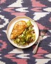 <p>A side salad full of orzo and fresh veggies perfectly complements this golden-brown seared chicken. <br></p><p>Get the <a href="https://www.goodhousekeeping.com/food-recipes/a28611486/seared-chicken-with-pesto-zucchini-orzo-recipe/" rel="nofollow noopener" target="_blank" data-ylk="slk:Seared Chicken with Pesto Zucchini Orzo recipe;elm:context_link;itc:0;sec:content-canvas" class="link "><strong>Seared Chicken with Pesto Zucchini Orzo recipe</strong></a><em>.</em> </p>