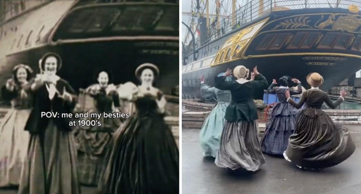 The video was filmed to promote the SS Great Britain, a Victorian ship that has been restored that students from the Bristol Institute of Performing Arts will be working on for a week.