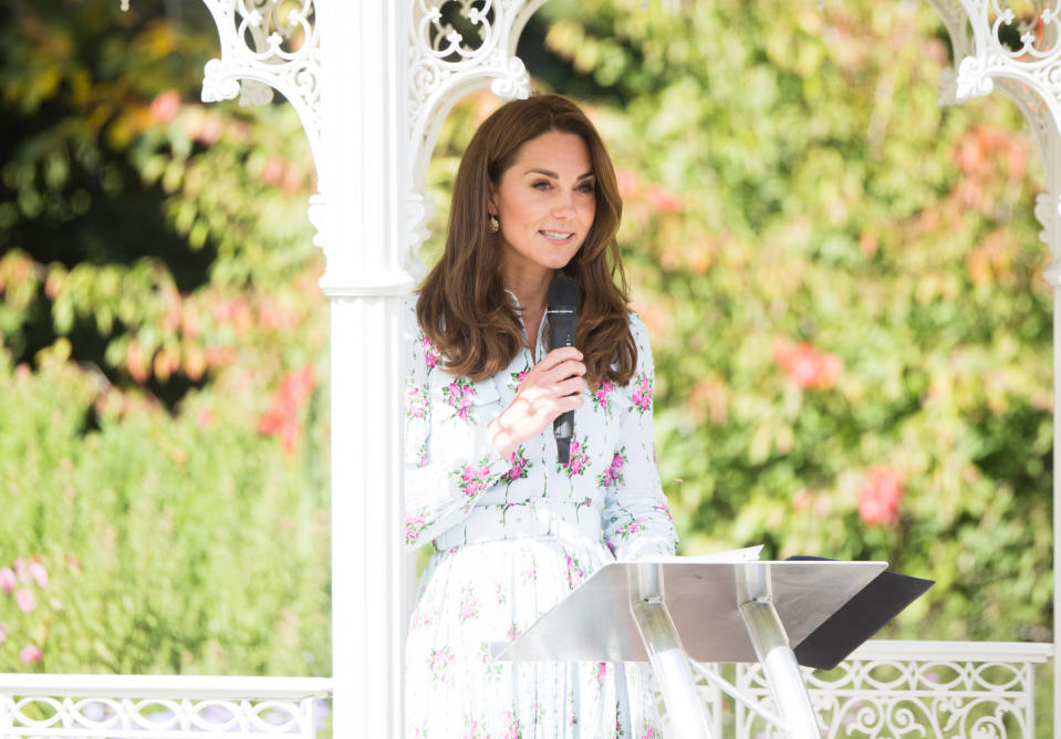 WOKING, ENGLAND - SEPTEMBER 10: Catherine, Duchess of Cambridge attends the "Back to Nature" festival at RHS Garden Wisley on September 10, 2019 in Woking, England. (Photo by Samir Hussein/WireImage)