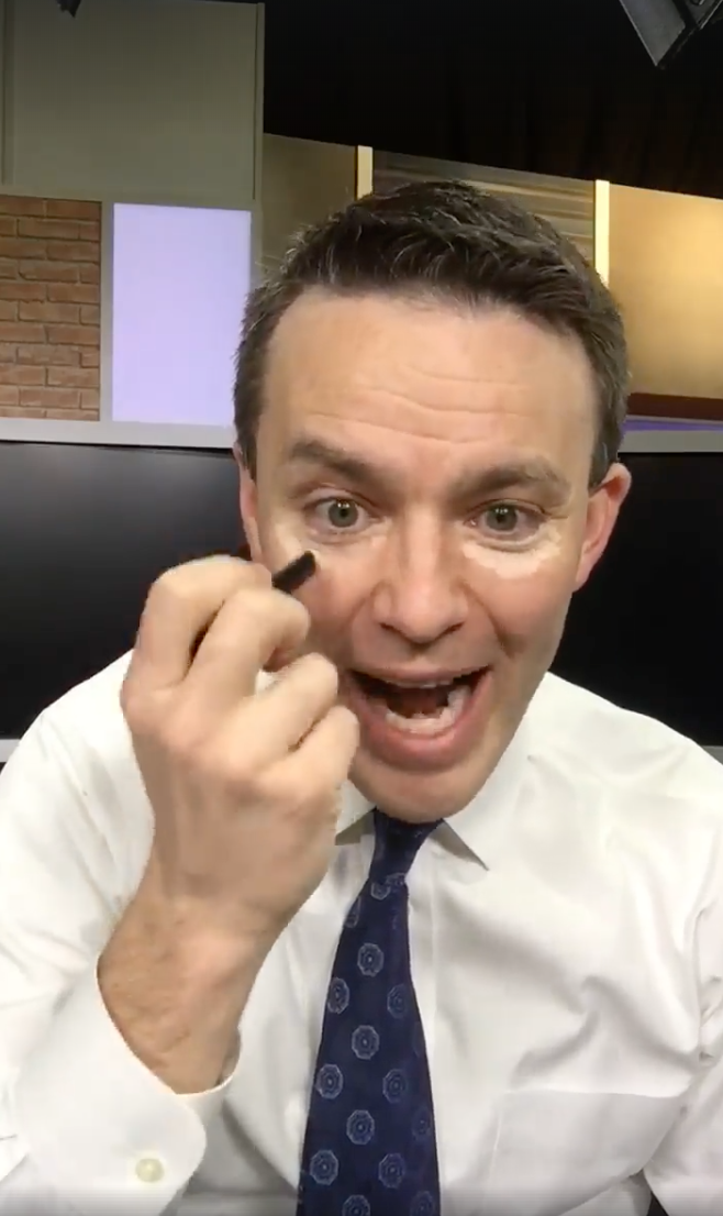 Bob's got serious concealer skills - and he's not afraid to share them. Photo: Facebook/Bob-Herzog