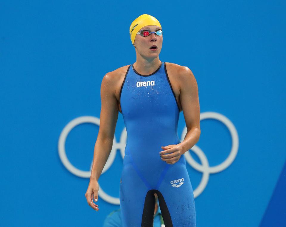 Sarah Sjöström in the women's 200m freestyle preliminary heats during the Rio 2016 Summer Olympic Games.