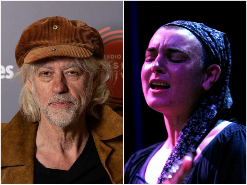 Bob Geldof and Sinead O’Connor (Getty / PA)