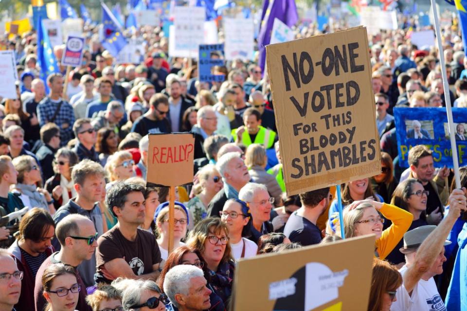 People's Vote March for the Future in London, 20 October 2018 (EPA)