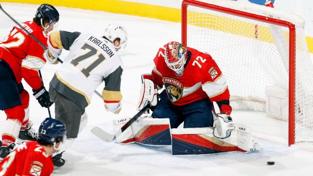 The Las Vegas Golden Knights and Florida Panthers met twice in the regular season, and those matchups could provide insight on the Stanley Cup Final to come. (Getty Images)